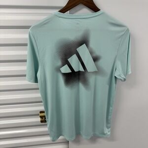 Adidas T Shirt Mens XL Mint Green Athletic Logo Graphic Activewear Tee